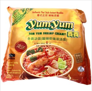  新到美食~泰国yumyum/养养冬阴功酸辣虾味浓汤面100g