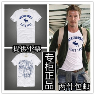  美国正品代购夏季男士韩版纯棉半袖打底衫 af短袖t恤 AFt恤 大码