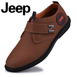  JEEP/吉普搭扣休闲男鞋潮流真皮板鞋耐磨欧美软皮鞋天天特价
