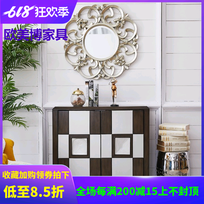 美式轻奢两门储物柜 后现代简约进门玄关柜 装饰储物餐边柜在类目 住宅家具, 柜类, 其它柜类中 - 来自Buy2taobao.com提供专业的淘宝代购服务