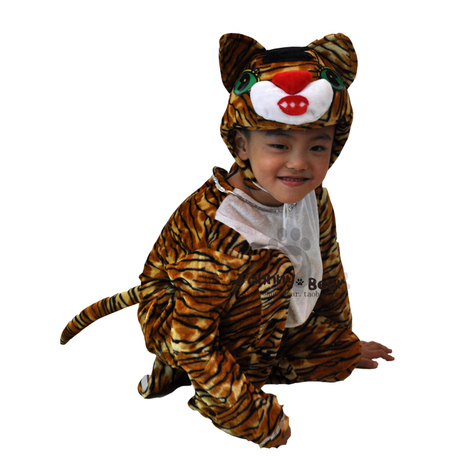 儿童表演服 老虎演出服装 连体服 动物服装森林