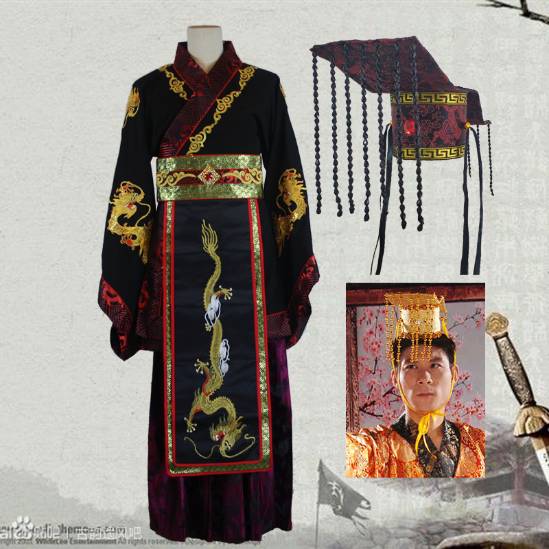古装男款古代帝王皇帝皇上王爷服装秦始皇嬴政舞台演出服黑色龙袍在类目 女装/女士精品, 唐装/民族服装/舞台服装, 民族服装/舞台装中 - 来自Buy2taobao.com提供专业的淘宝代购服务