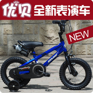 优贝童车12寸红橙蓝绿色表演车儿童自行车好