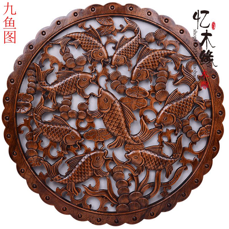 东阳木雕刻工艺品客厅玄关室内背景墙面壁挂件家居装饰圆形挂屏在类目 住宅家具, 屏风/花窗, 挂屏中 - 来自Buy2taobao.com提供专业的淘宝代购服务