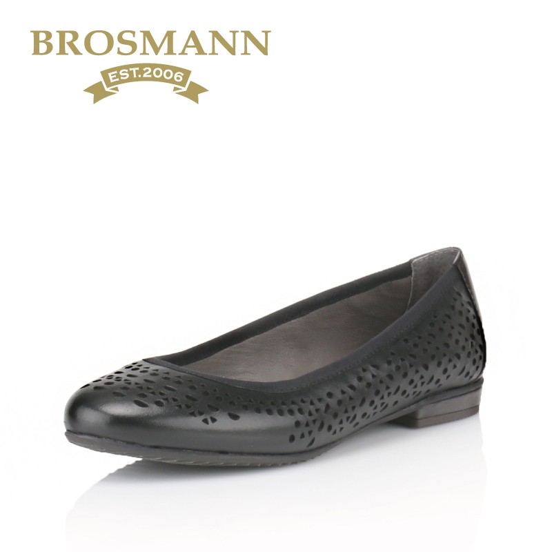 BROSMANN/ Treasure Schuhmann 2017 Early Autumn new pattern cowhide Hollow Gaiters Shallow mouth Single shoes Z50712in the Women's Shoes, Low shoes category - from Buy2taobao.com to provide professional Taobao agent buy service