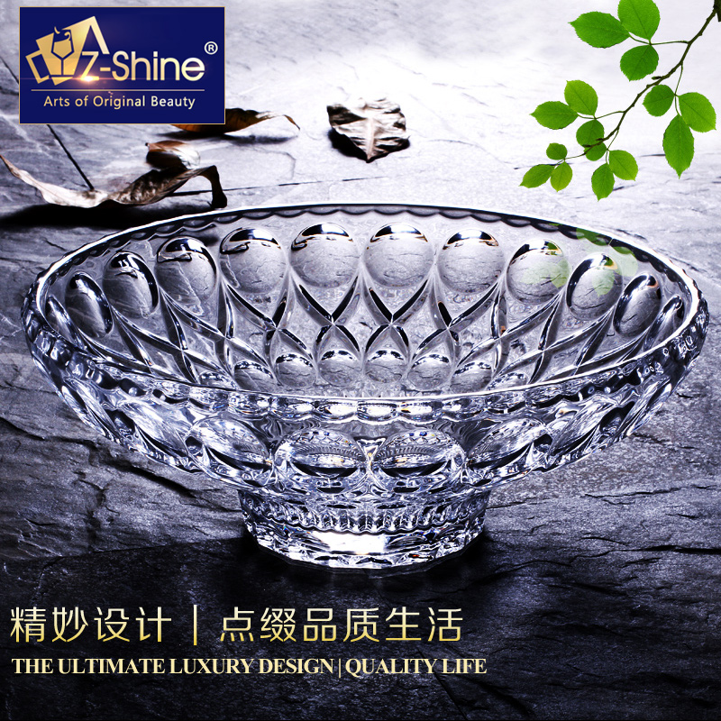 包邮Z-SHINE水晶玻璃果盘时尚欧式玻璃水果盘大果盆果斗干果盘子|ruв категории посуда, посуда, фрукты бассейна/компот/корзина - от Buy2taobao.com для оказания профессиональной услуги покупки агента Taobao