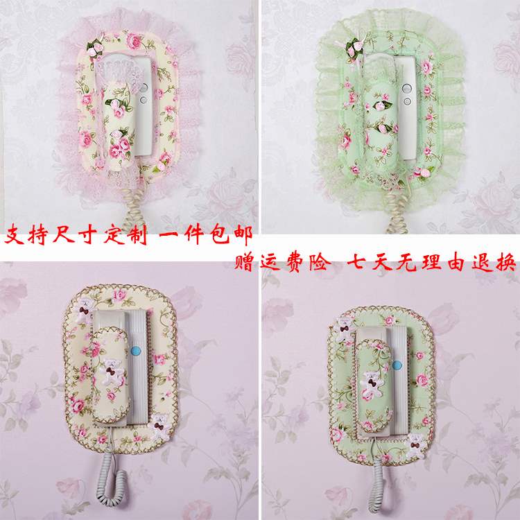 doorbell visual Telephone Decorative stickers Lace outdoor walkie-talkie dustproof Cover Fabric art indoor Hang up doorbellin the Home Fabric , Dust protection cover , Phone Case category - from Buy2taobao.com to provide professional Taobao agent buy service