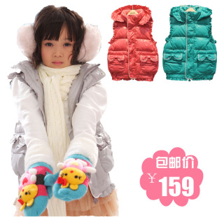  反季冬装4折童装儿童羽绒服马甲马夹 韩版女童冬羽绒马甲背心清仓