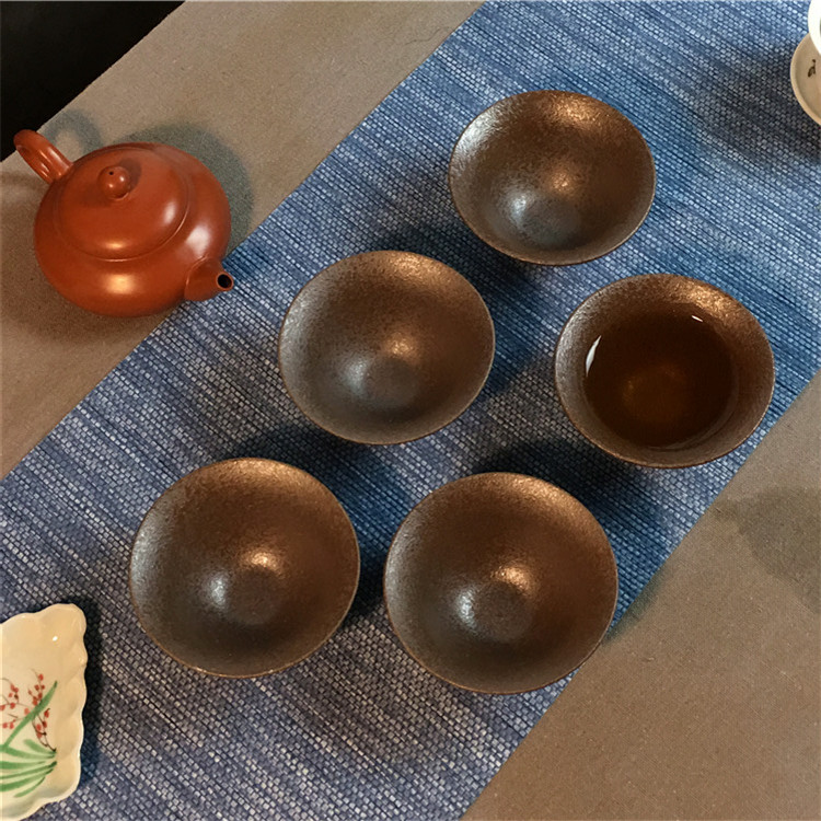 斑点锈釉斗笠杯 复古茶道礼器 柴窑烧手工作茶杯 功夫茶具品茗杯|msdalam kategori pinggan mangkuk, set teh, Cup - dari Buy2taobao.com untuk memberikan perkhidmatan ejen Taobao profesional membeli