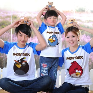  加大码亲子装春装款套装母子装母女装全家装夏装短袖纯棉T恤