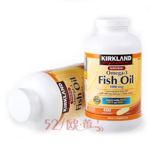  美国KIRKLAND 柯兰 Omega-3 深海鱼油 1000mg 400粒 4瓶包邮