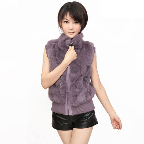 【影子alice】<em>兔毛皮草</em>外<em>马甲</em>套<em>特价</em>清仓带帽