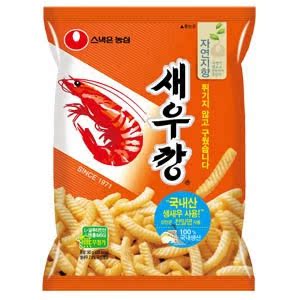  韩国进口膨化食品休闲零食咸鲜风味农心虾条 原味/辣味袋装 90g