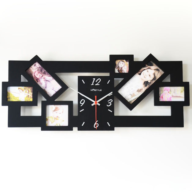 相框创意挂钟 静音艺术时钟表 个性照片 家居饰品墙壁钟礼物礼品
