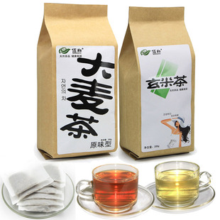  佰翔原味大麦茶+玄米茶 1件2袋 袋泡茶 包邮 拇指斗价