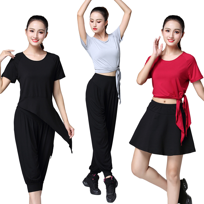 2019 square dance clothing new pattern suit Short sleeved jacket modal Latin dance clothes dance Uniformsin the Sports/Yoga/Fitness/Fans supplies , Dance/Aerobics/Gymnastics , Latin , Latin Dance Set category - from Buy2taobao.com to provide professional Taobao agent buy service