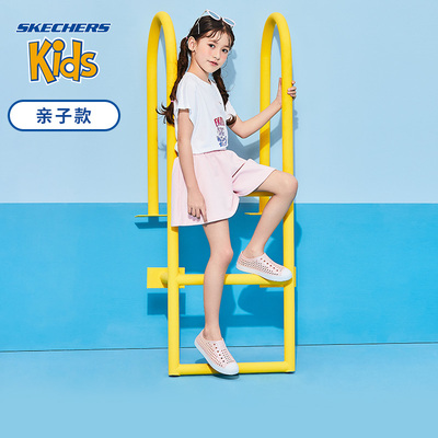 Skechers斯凯奇女童鞋新款软底凉鞋 夏季沙滩舒适洞洞鞋 86941L