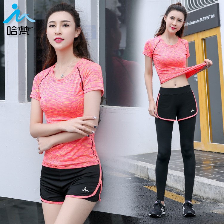 2019春夏季新款瑜伽服套装女短袖健身房户外运动跑步速干衣裤大码在类目 运动/瑜伽/健身/球迷用品, 瑜伽, 瑜伽服中 - 来自Buy2taobao.com提供专业的淘宝代购服务