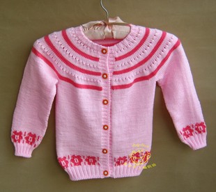 纯手工编织宝宝毛衣 蚕丝蛋白<em>绒线</em> 男女儿童圆