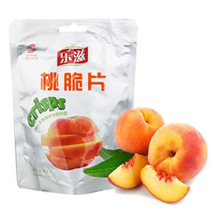  干果蜜饯航天员食品 果脯干乐滋桃脆片 冻干黄桃脆片干 蔬果干20g