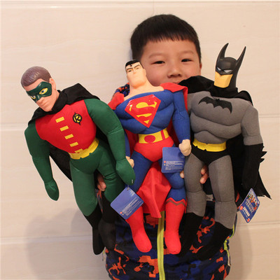 2件包邮 蜘蛛侠 蝙蝠侠超人总动员 英雄复仇者联盟 毛绒玩具公仔