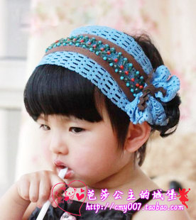  芭莎公主 宝宝假发发带 婴儿童发饰发套 齐刘海复古发带女 韩版