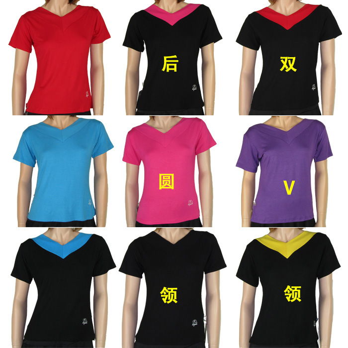 体韵广场舞服装练功新款上衣舞蹈V领短袖拉丁舞功服衣服舞蹈服在类目 运动/瑜伽/健身/球迷用品, 舞蹈/健美操/体操, 拉丁舞, 拉丁舞上装中 - 来自Buy2taobao.com提供专业的淘宝代购服务