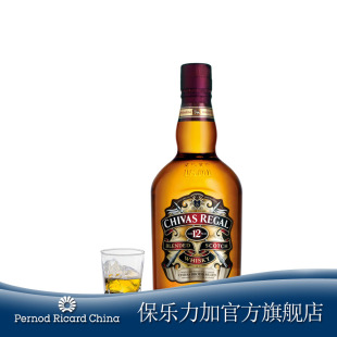  【洋酒】CHIVAS 芝华士12年威士忌500ml+精美威杯套装顺丰包邮