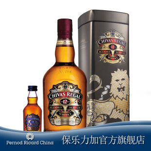  【洋酒】芝华士旗舰店专供铁罐限量版威士忌+18年50ML酒伴 包邮