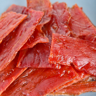  【淘豆】烘烤 靖江特产 猪肉脯自然片200g 特价零食品猪肉干
