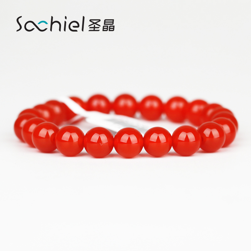 圣晶 正品红玛瑙手链女款 天然水晶手串珠子手链 日韩转运饰品 圣晶 正品红玛瑙手链女款 天然水晶手串珠子手链 日韩转运饰品