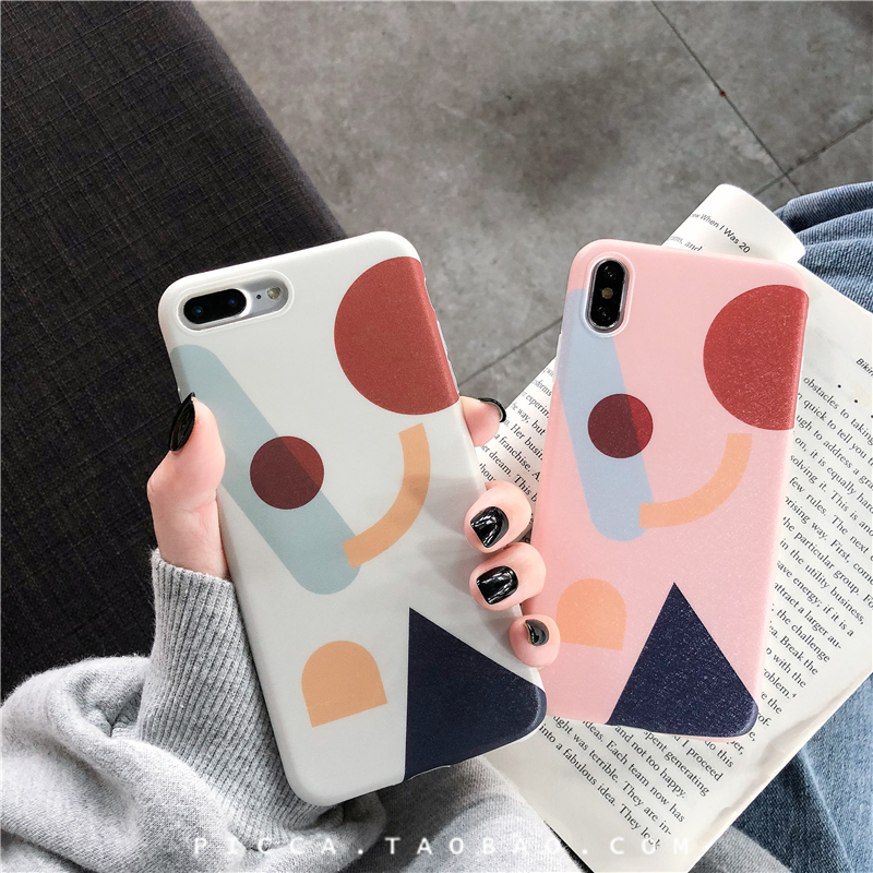 文艺彩色几何8plus苹果x手机壳iPhone6s/7plus/xs/max/xr创意硅胶|msdalam kategori bekalan perayaan/hadiah, cahaya, kreatif/lampu reka bentuk - dari Buy2taobao.com untuk memberikan perkhidmatan ejen Taobao profesional membeli