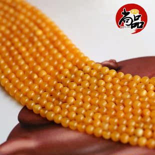  【尚品琥珀】纯天然顶级 琥珀 老蜜蜡 佛珠 散珠 配珠 隔珠4mm