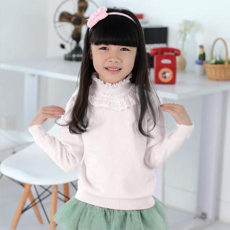 正品童装毛衣针织衫 反季特卖 女童高领针织衫棉线衣 南极人童装2013秋季新品儿童毛衣_易购街