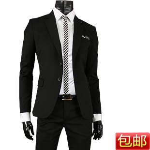  新款 西服套装男士商务西服正装韩版休闲修身西装男套装新郎礼服