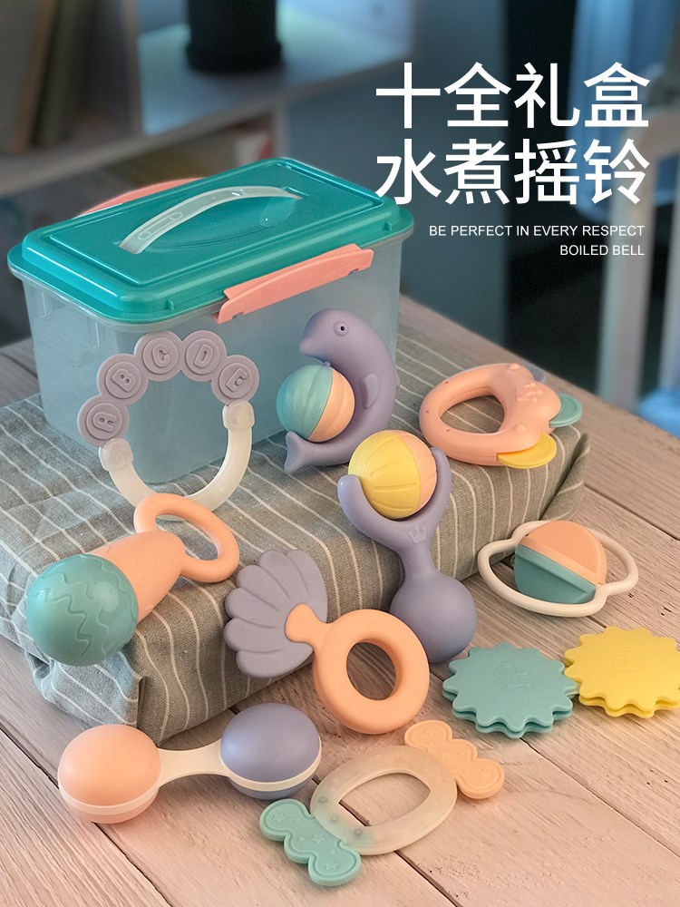 新生婴儿玩具咬牙胶手摇铃6-12个月女宝宝早教益智幼儿0-1岁男孩3|msdalam kategori Toy/bayi/teka-teki/blok bangunan/model, kanak-kanak Bell/bermain kain/menyenangkan hati mainan, mainan kerincingan - dari Buy2taobao.com untuk memberikan perkhidmatan ejen Taobao profesional membeli