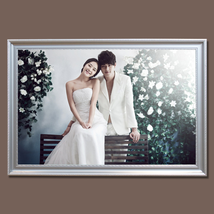 新款韩式实木相框36寸30寸24寸40寸婚纱照相框油画框代冲洗照片