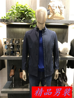清仓特价 男士春季中长款立领风衣上衣 2色 吊牌价3980元