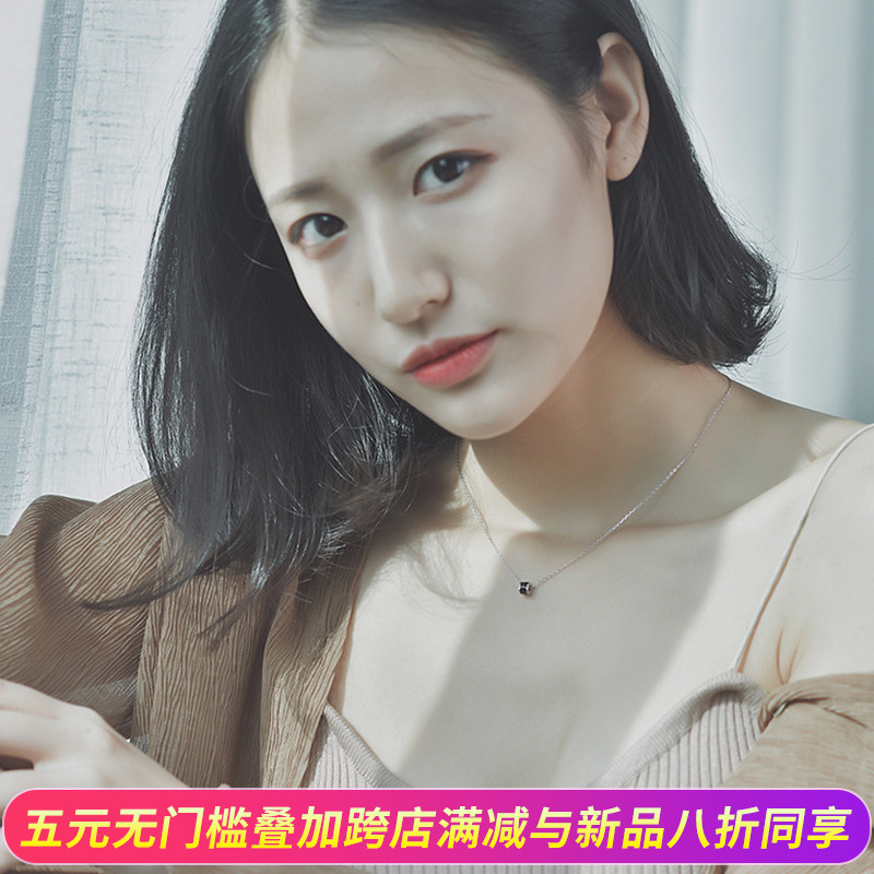 项链女纯银韩版简约个性百搭网红气质黑色小众设计锁骨链学生森系在类目 饰品/流行首饰/时尚饰品新, 项链中 - 来自Buy2taobao.com提供专业的淘宝代购服务