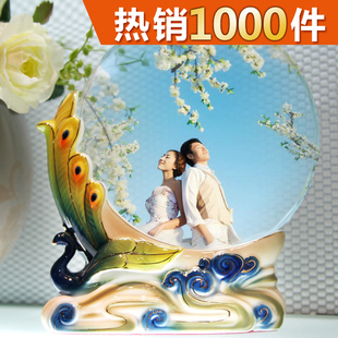  水晶定制个性 结婚礼物 创意 婚房摆件 新婚婚庆礼品 时尚 实用