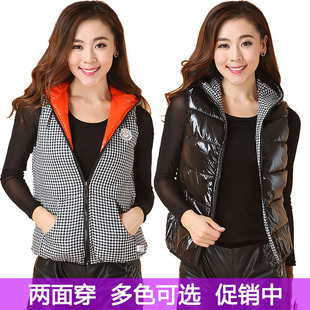 【天天特价】<em>双面穿羽绒</em>棉<em>马甲</em>棉<em>马夹女</em>韩版连