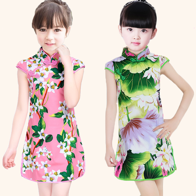 幼儿表演演出舞蹈服装复古唐装旗袍夏中式女童连衣裙纯棉薄款短袖|msdalam kategori Kanak-kanak/Bayi/Keluarga dipasang, Kanak-kanak cheongsam/pakaian/pakaian kebangsaan, Cheongsam - dari Buy2taobao.com untuk memberikan perkhidmatan ejen Taobao profesional membeli