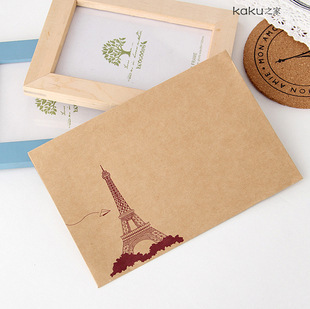 Retro envelopes the Eiffel Tower import kraft paper envelopes postcards