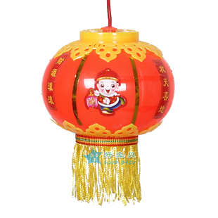  蛇年春节装饰灯笼 儿童手提灯笼 新年小圆灯挂饰音乐彩灯 可批发