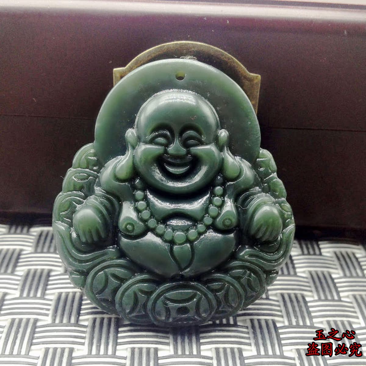 Hotan jade Buddha Sapphire Pendant Pendant Jade Buddha Pendant Cai Safety Emerald men and women Pendantin the Jewelry/Diamond/Jade/Gold , And nephrite , Choker category - from Buy2taobao.com to provide professional Taobao agent buy service