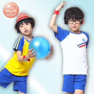  夏季男童两件套 儿童新款夏装韩版休闲运动套装 童装短袖套装
