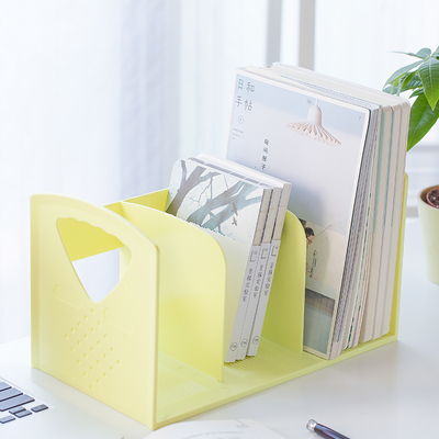 书立书架书夹书靠简易桌上学生用收纳盒桌面塑料文件架整理办公创意办公桌上的文件栏省空间高中生寝室置物架