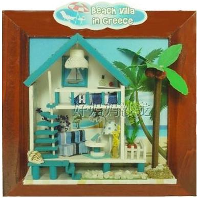 Hongda diy Cabin Assemble Model Toys Photo frame Cabin Greece White House 61 gift giftin the Toy/Childs/Puzzle/Building block/Model , Static model , Building/DIY Cabin/Others assembled model category - from Buy2taobao.com to provide professional Taobao agent buy service