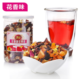  东艺花草茶 花果茶 花香味 水果茶 果粒茶 果味茶饮料 180g/罐