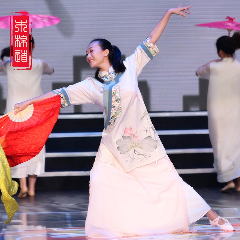 Kapok road dress 2017 new pattern Cotton and hemp spring and autumn Ethnic style Women's wear frog jacket Hand drawn Tang costume 18136-2in the Women's clothing/Boutique , Costume/National costume/Stage costumes , Costume/Chinese clothing , Jacket category - from Buy2taobao.com to provide professional Taobao agent buy service